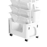Rolling Mobile Bookshelf with Wheels 5 Tiers Large Capacity Strong Load Bearing Capacity Utility V1294-YM0710-3117230263111