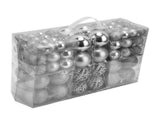 100pcs Christmas Ball Ornaments Shatterproof Hanging Balls for Christmas Tree Party DecorationSilver V1294-YM0715-3115210248113