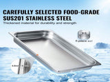 6 Pack Hotel Pans, Full Size Anti-Jam Steam 0.8mm Thick Stainless Steel Restaurant Steam Table V952-11QCCPWG25YCP9ZNIV0