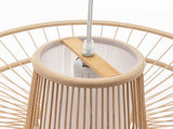 Elysian Breeze Double Natural Hand-Woven Bamboo Double Wide Pendant Lamp Light V563-75232
