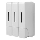 Shower Soap Dispenser 250ml 3 Chamber Leakproof Wall Mount Manual Shampoo and Conditioner Dispenser V1294-YM0901-3112250030411