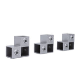 8PCS Square Tube Connector Aluminum 1 Inch 3 Way L Shaped Pipe Fitting 90 Degree Clamp Tube Corner V1294-YM0901-3114250095611