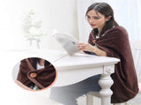 USB Rechargeable Heated Blanket Soft Flannel Brown, 100 x 70 cm V1188-MS-708-004