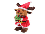 Electric Music Christmas Toy Doll 8 Songs Continuous Play Dancing Singing Glowing Swinging Plush Toy V1294-YM0718-3115220091912