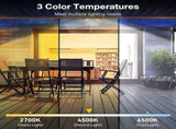 3000LM Black Solar Sensor LED Light with Dual Head for Outdoor Use LSB-59180