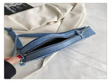 Denim Guitar Bag Cross-Body Bag Women Guitar-Shaped Purse Niche Denim Accessory - Denim blue - Size V1106-939-44715-DEN-UNIVERSAL