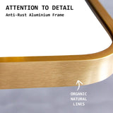 Wall Arch Mirror Arc Aluminum Frame Bathroom 50x100cm GOLD V274-FT-BM-ALUAC-GD50100