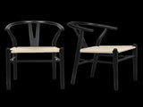 Levede 6x Dining Chairs Wooden Hans Black CH1041-2-BKX3