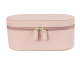 Pink Elegant PU Leather Makeup & Toiletry Bag - Large Capacity Travel Cosmetic Organizer with Brush V888-ELOSUNG27382