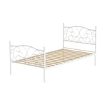 Artiss Bed Frame Single Size Metal Frame GROA MBED-C-GROA-S-WH-AB