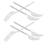 12Pcs 316 Stainless Steel Fork Dinner Fork Set Supplies for Kitchen Dining Room Daily Use V1294-YM0721-3118210038011
