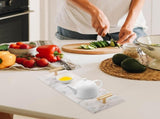1Pc White Marble Serving Tray for Home Dessert Display and Coffee Storage V1369-AZ3-W-16873