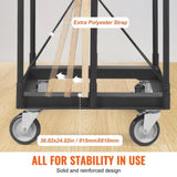 Drywall Cart, 1500 LBS Panel Dolly Cart with 36.02" x 24.02" Deck and 5" Swivel Wheels, Heavy-Duty V952-BLTCSGS00000TGDDOV0