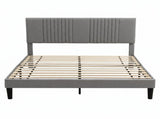 Artiss Queen Bed Frame with Adjustable Headboard, Grey, 300kg Capacity BFRAME-H-VERA-Q-CA-AB