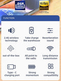 Hridz SX6 2in1 Portable Wireless Microphone For fast connection 2.4g Dual Microphone for Vlog V571-0740111698689