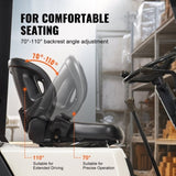 VEVOR Universal Forklift Seat Wrap-around Forklift Seat Adjustable Back Seatbelt V952-CCZYBGKAQD009OS2EV0