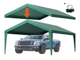 Carport Replacement Canopy, 6 x 3 m Potable Garage Tent Top Tarp, UV-Resistant & Waterproof Car V952-CKPB10X20FTMSHGRL001V0