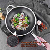 316 Stainless Steel 34cm Non-Stick Stir Fry Cooking Kitchen Wok Pan without Lid Honeycomb Double V255-316-34-NO-LID