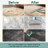 Pet Hair Removal Tool Set -Multi-Purpose Sweeper with Scraper and Handheld Fur Remover Blue V888-ELOSUNG10439