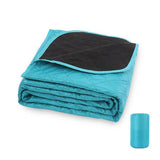 Outdoor Fleece Polyester Camping Blanket Waterproof Thick Portable Picnic Mat Machine Washable-Black V1308-DSZKI-497-5