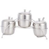 304 Stainless Steel Condiment Pot Spice Container Salt Sugar Box Storage Spice Rack Set V1294-YM0718-3118210017011