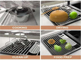 Stainless Steel Kitchen Dish Drainer Rack Foldable And Removable Stainless Steel ROller Drying Rack V1188-MS-227-1905