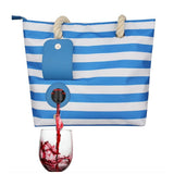 Beach Wine Tote with Insulated Bladder Bags, Leakproof Carrier for 1 Bottles, Perfect for Travel, V1192-AZ-W-0960