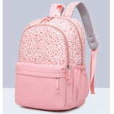 Leopard Print Water-Resistant Backpack, Lightweight with Large Capacity, Laptop Compartment V1232-SJB-SJT-005
