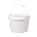 Bulk 10x 2L Plastic Buckets + Lids - Empty White With Handle - Small Food Pail V238-SUPDZ-21934186889296