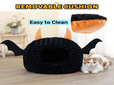 Funny Cat Bed Halloween Large Cat Cave Nest Warm Cute Kitten Bed Mattress Cartoon Ultra Soft Plush V1107-135-55251
