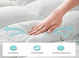 Bamboo Pillowtop Mattress Topper Luxury Bedding Mat Pad Protector Cover King Single 108 x 203 cm V201-W12782545