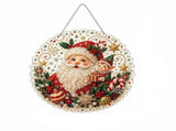 Pearl Santa Christmas Santa Pearl DIY Art Kit Easy Beaded Embroidery Craft Set with Frame for V1369-AZ3-W-17985