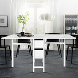 Artiss Dining Table Rectangular Extendable White FURNI-CHANGE-DIN-WH-AB