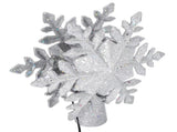 Christmas Tree Topper Projector Light LED Rotating Snowflake Projection Lamp Decoration SilverUS V1294-YM0901-3119200143111