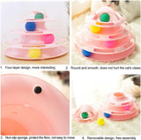 Cat Toy Four Layer Turntable Feather Teaser cat Stick Teaser cat Toy cat Turntable Interactive Toy V1370-AZ4-00073