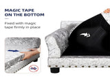 Large Leather Velvet Dog Sofa Lounge Bed V767-P-XD1278-L