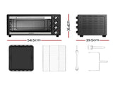 Devanti 48L Convection Oven Electric Fryer Ovens 1800W ECO-B-NHP-45L-BK