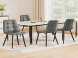 Artiss 4x Dining Chairs Retro PU Leather Kitchen Lounge Cafe Accent Chair Grey DINC-MO-BC002-GYX4