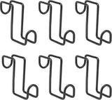 6pcs 4 Inch Tack Hook, Heavy Duty Metal Over Rail Hook for Hanging Horse Bridles,Buckets V1259-DP01-A-5063