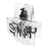 Clear Double-Sided Acrylic Table Number Signs with Stable Triangle Base, 110 Pieces for Weddings, V1192-AZ-W-20524