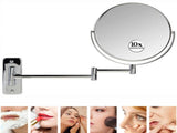 Extendable Wall-Mounted Makeup Mirror with 10 Magnification, Double-Sided V767-9LJJ03