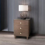 Bedside Table MDF 3 Drawers Side Table Night Stand Storage in Brown Colour V43-BST-APX