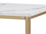Levede Hallway Table Narrow Console Marble Effect Tabletop Adjustable Foot Pads NI1087-WH-AU
