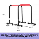 Powertrain Pair Dip Bar Parallette Stand Workout Station RACK-DIP