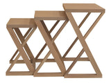 Manhattan Solid Mindi Timber Nest of Tables - Set of 3 V199-NT300ZMDNI