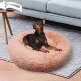 Pet Dog Bedding Warm Plush Round Comfortable Nest Comfy Sleeping kennel Pink Large 90cm V360-PTDB0000-PK-L
