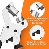 Professional Eyelet Punch Pliers - Minimal Effort - Punch Pliers With 100 Eyelets V1188-MS-227-1105