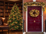 Christabelle Deluxe Mountain Pine 3pc Set 7.5ft Pre-lit Tree 61cm Wreath 2.74m Garland LED Ligh CMB-SENDMP75-WG