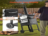 Outdoor Pizza Oven, 12" Pellet Fire Ovens, 2-Layer Pizza Oven Wood Fired, Wood Burning Outdoor V952-LSPSLHS458X48H85L001V0