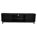 160cm Ribbed Black Entertainment Unit V264-TAB-727C-BLK